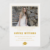 GRAD Classe de 2025 graduation blanc faire-part (Verso)