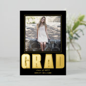 GRAD Classe de faire-part de feuille de graduation (Debout devant)