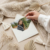 Grad Era Script Minimal Elegant Graduation Photo Aankondiging