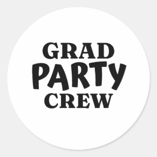 Grad Feest Crew Ronde Sticker