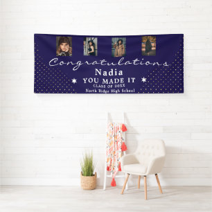 Grad Foto Collage Banner - Aangepast Feestbord