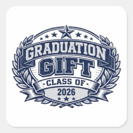 Grad Gift – Perfect Graduation Celebration Vierkante Sticker