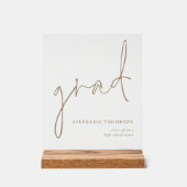 Grad Gold Script Graduation Cadeau Keepsaké (Recto)