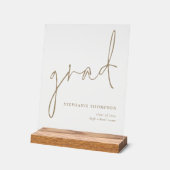 Grad Gold Script Graduation Cadeau Keepsaké (Angle)