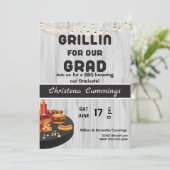 Grad & Grill Graduation Barbeque Kaart (Staand voorkant)