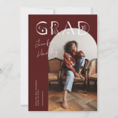 GRAD Maroon Arch Faire-part de graduation mystique (Devant)