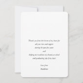 GRAD MERCI chic photo simple calligraphie rose cha (Dos)