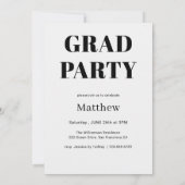 Grad Modern Foto Afstudeerfeest Uitnodiging (Achterkant)