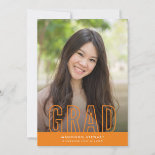 GRAD modern foto omtrek type overlay oranje Kaart