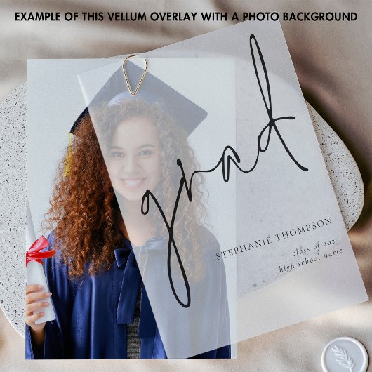 Grad Modern Script Grad Faire-part de graduation