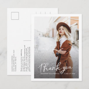 Grad Multi Foto Moderne Afstudeer Dankjewel Briefkaart