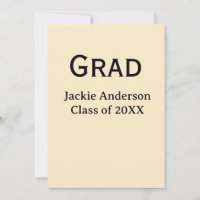 Grad naam in vet letter klas van 20XX geel pastel