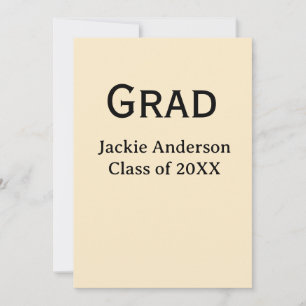 Grad naam in vet letter klas van 20XX geel pastel Kaart