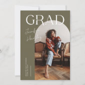 GRAD Olive Arch Faire-part de graduation (Devant)