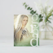 GRAD Overlay Budget Groen Afstudeeruitnodiging (Staand voorkant)