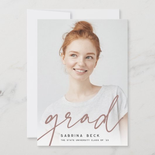 Grad par script | Faire-part d'obtention d'une lic (Devant)