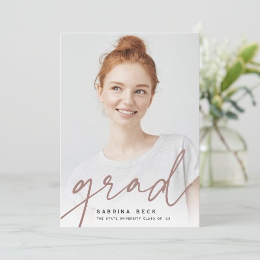 Grad par script | Faire-part d'obtention d'une lic (Debout devant)