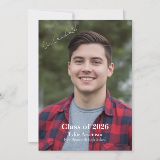  Grad Party  Photo Invitation Personalize (Devant)