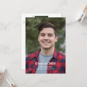  Grad Party  Photo Invitation Personalize (Devant/Arrière en situation)