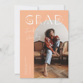 GRAD Peach Arch Mystical Graduation Faire-part (Devant)