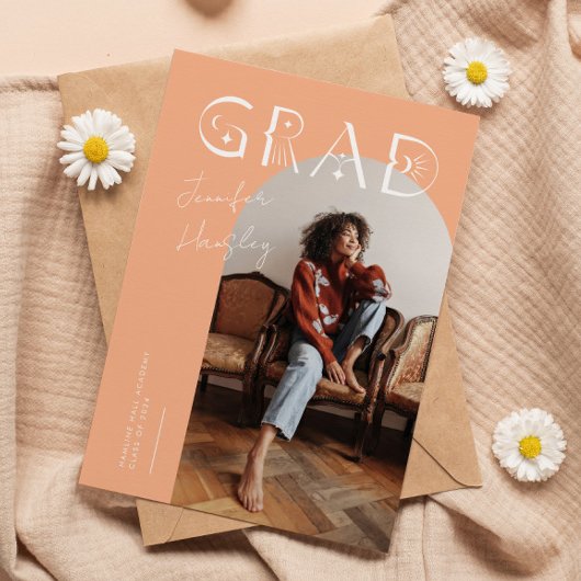 GRAD Peach Arch Mystical Graduation Faire-part