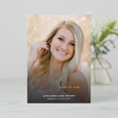 Grad Photo 2024 Gold Foil Faire-part de graduation (Debout devant)