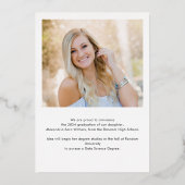 Grad Photo 2024 Gold Foil Faire-part de graduation (Verso)