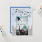 Grad Photo Casquette Toss Bordure Merci Carte post (Devant/Arrière en situation)