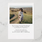 Grad Photo Gold Foil Faire-part de graduation (Verso)