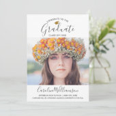 Grad Photo Graduation Faire-part Gold Grad Casquet (Debout devant)