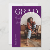 GRAD Purple Arch Faire-part de graduation (Devant)