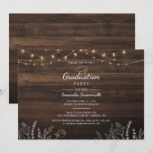 Grad Rustic Script Klas van 2022 Afstudeerfeest Kaart (Voorkant / Achterkant)