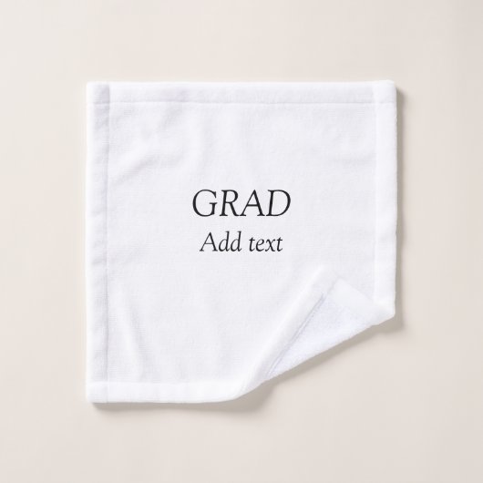 Grad simple graduation minimale élégante typo mode (Gant de toilette)