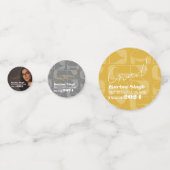 GRAD ! Simple Modern Graduation photo confetti (Derrière)