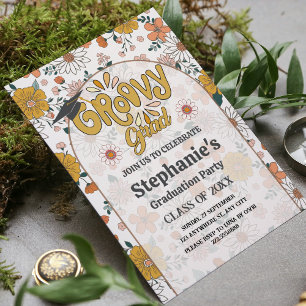 Grad super : Far Out Graduation Invitation