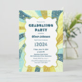 Grad Super Retro Graduation Invitation (Debout devant)
