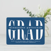 Grad tendance personnalisée Couleur Invitation (Debout devant)