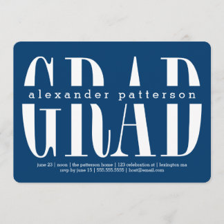 Grad tendance personnalisée Couleur Invitation