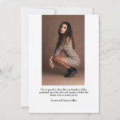 GRAD Typografie Aangepaste Foto Afstuderen Aankondiging (Achterkant)