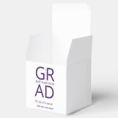 Grad typografie moderne afstuderen eenvoudig minim bedankdoosjes (Geopend)