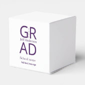 Grad typografie moderne afstuderen eenvoudig minim bedankdoosjes (Achterkant)