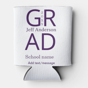 Grad typografie moderne afstuderen eenvoudig minim blikjeskoeler