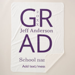 Grad typografie moderne afstuderen eenvoudig minim sherpa deken