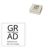 Grad typography modern graduation simple minimal c rubberstempel (Gestempeld)