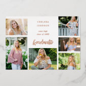 Grad U Multi 6 Photo Foil Faire-part de graduation (Recto)