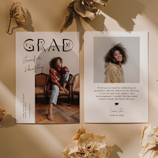 GRAD White Arch Faire-part de graduation mystique