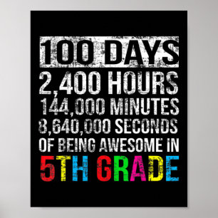 Grade 100 dag aftellen 100 dagen van school gesche poster