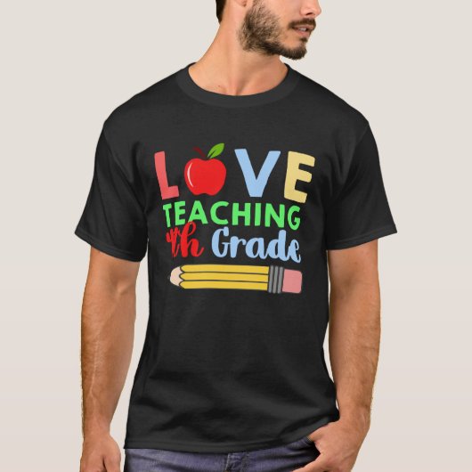Grade 4 Pencil Teacher T-shirt (Voorkant)