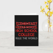 Grade Afstuderen Funny Middle School Afstuderen Kaart (Gele Bloem)