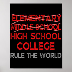 Grade Afstuderen Funny Middle School Afstuderen Poster